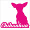 JINTORA - Autoaufkleber Tuning - Auto Aufkleber - Chihuahua mit Name Techichi - 108x99 mm -Auto Sticker Bus Fenster Heckscheibe Camper wetterfest Outdoor Sticker Auto Deko LKW Tuning - pink
