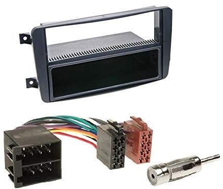 1 Din Radio Einbauset Blende Radioanschlusskabel Antennenadapter für Mercedes C Klasse W203 S203 CL203 2000-2004