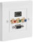 Vbestlife HDMI USB VGA Panel de Alimentación del Cargador de Enchufe de Video Audio Integrado en Tres en el Panel de Pared Multimedia