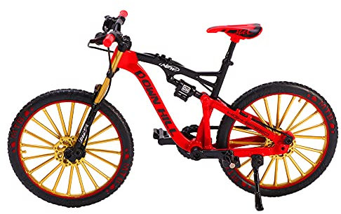 Cicony Mini Finger Bikes 1:10 Finger Mountain Bikes Miniatur Metall Spielzeug für Sammlung - Rose rot, Free Size