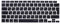 Keystickers Russisch/Deutsche Silikon Abdeckung kompatibel mit MacBook Air 13.3 (A2179 - Release 2020 / A2338 M1 - ab 2020) mit europäischer Enter-Taste | Russian/German Silicon Cover - SCHWARZ