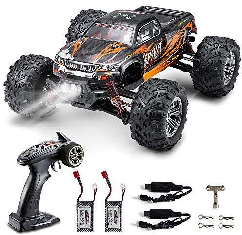 VATOS Brushless Remote Control Car 4WD RC Cars 52km/h High Speed 1:16 Scale Racing Monster Truck All Terrain 2.4Ghz Off Road Crawler Buggy with 2 Rechargeable Batteries for Adults&Kids Q901 Upgraded