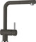 SCHOCK® Küchenarmatur Epos Asphalt I graue Hochdruck Armatur mit ausziehbarer Schlauchbrause I 360° drehbar I Spültischarmatur für Küchenspüle I modernes Design I wassersparend I Einhebelmischer Epos