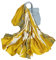 Silk scarf Women Shawl Yellow Scarf Stain Neckerchief Head Wrap Thin Scarf Ladies Beach Shawl Vintage Bridal Chiffon Scarf Muslim Colorful Cloth Christmas Decorations Scarf Belt (Yellow-green)