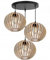 Light-Home Timber Hängelampe aus Holz und Metall - Esstischlampe Industrial für Kuche und Esszimmer - Pendelleuchte über Esstisch Schwarz/Braun - Runden ll