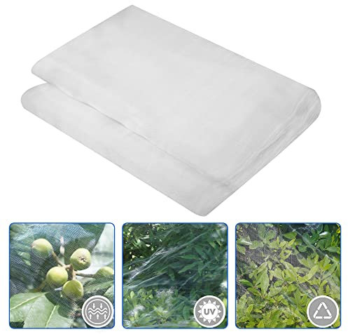 Garden Netting Mosquito Insect Birds Animals Barrier Protection Net Ultra Fine Garden Mesh Netting Plant Covers for Vegetable Plants Fruits Flowers Trees Greenhouse Row Cover(3x6m)