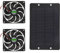 Kit de ventilateur de panneau solaire, 12 V 10 W 2 A en plastique de silicium à double ventilateur résistant aux intempéries pour poulailler, serre, maison pour animaux de compagnie