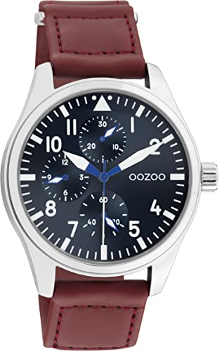 Oozoo Timepieces Herren Uhr - Armbanduhr Herren mit 21mm breites Nylon Armband | Hochwertige Uhr für Männer - Edle Analog Herrenuhr in rund