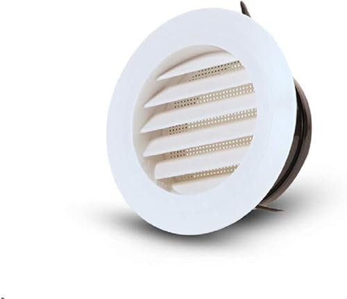 BZIHIZO Lüftungsgitter Rund Kunststoff mit Insektenschutz für Wanddecke Montiert (8Inch)