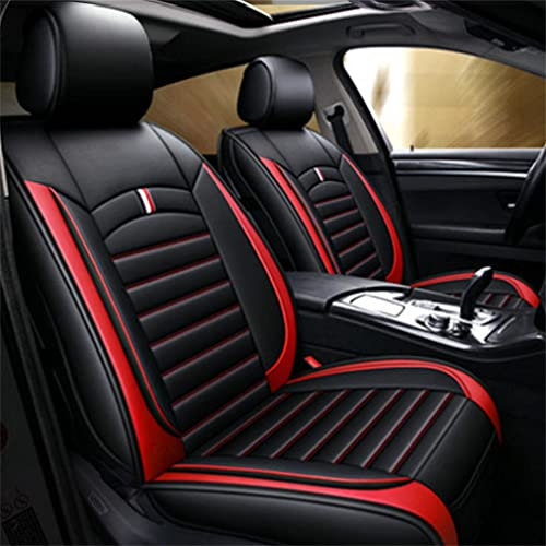 Muchkey Sitzbezug Auto Vordersitze für Jeep Wrangler JK Sahara Sport Fahrersitz und Beifahrer Sitzbezügesets Sitzbezüge & Auflagen zubehör Innenraum Farbe Schwarz rot