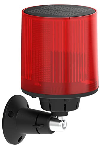 ThreeH Solar Motion Sensor Alarm Outdoor Waterproof Recordable Sound Security Siren Light mit 13 abweisenden Soundeffekten