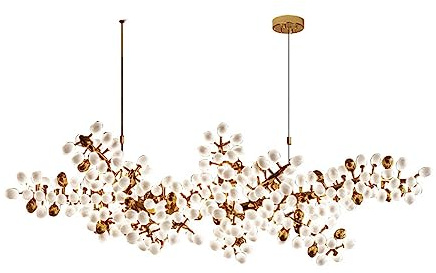 Modernes Kristall Kronleuchter Hängende Trauben Kristallkronleuchter Moderne Regentropfen Pendelleuchte Luxus Kristall-Deckenleuchte for Dekor Schlafzimmer Esszimmer Küche Foyer(39*16*19In)