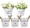 BSTMOME 5 cubos de metal de 13 cm para flores, estilo vintage, creativo, soporte para flores de hierro, maceta para plantas suculentas, maceta rústica retro para decoración del hogar y jardín