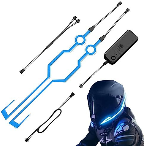 fanelod Motorradhelme leicht - LED-Licht für Motorradhelme,Wasserdicht erhöht die Sicherheit und Sicht und ist mit den meisten Motorradhelmen kompatibel