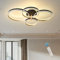 JIINOO Dimmbare LED-Deckenleuchte, moderne 4-Ringe-Deckenleuchte mit Fernbedienung, 50-W-Gold-Deckenleuchten für Wohnzimmer, Schlafzimmer, Küche, Flur, Esszimmer, Büro 3 Farben