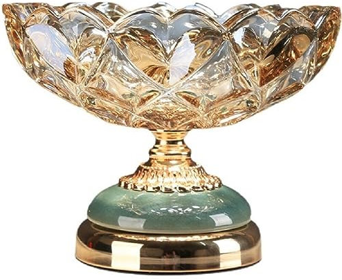 JUNYFFF Frutero Cesta De Frutas De Diseño Elegante Vidrio De Cristal Tazones De Frutas Súper Duraderos De Tamaño 25X18cm