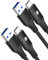 CONMDEX USB C Fast Charging Cable 2Pack - 10Gbps Data Transfer, USB A to C, QC3.0 3.1A Fast Charger for Samsung Note20, Galaxy S24/S23/S22/S21, Z Flip5, Pixel 9 - 3M Black