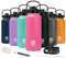 Fjbottle Insulated Sports Water Bottle,Stainless Steel Leak Proof Travel Water Bottles 950 with 2 Lids(Straw Lid & Spout Lids),Double Walled Keep Hot&Cold for Men Women Go Home,Outdoor,Gym