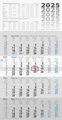 Glocken 4-Monatskalender (2025) „UWS“, 1 Blatt = 4 Monate, 300 × 425 mm