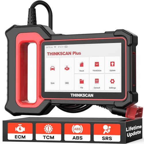 THINKCAR OBD2 Scanner, THINKSCAN PLUS S5 Car Diagnostic Tool ABS/SRS/ECM/TCM System Car OBD2 Code Reader, 94+ Vehicle Brands OBD2 Scanner