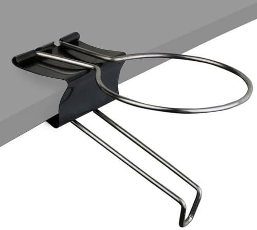 Toseky Table Cup Holder Clam - Clip On Anti-Spill Table Cup Holder, Desk Accessories for Offices, Desktop Clip on Stationary Organizer Hanger