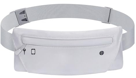 LHOEST Laufgürtel für Handytasche Joggen, Bauchtasche Herren Damen Sport, Elastischer Laufgürtel Handy, Lauftasche Jogging Tasche für Laufen Joggen Zubehör Running Belt (Grau)