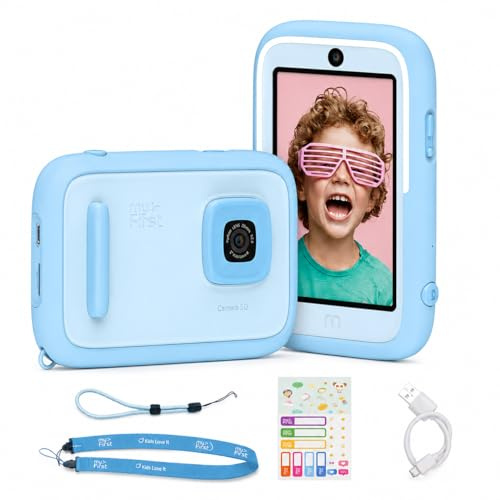 myFirst Camera 50 Kids Camera with AI Creativity, 20MP Dual Lens | 3.97 Touchscreen, 1080P Video, AI Editor, Selfie Light, Safe Vlog Diary, 16GB Storage, Gifts for Boys & Girls Ages 4–15