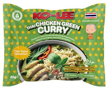KOLEE Taste Sensation Noodles from Serendib 30 Pack | (30 Packets, Chicken Green Curry Flavour)