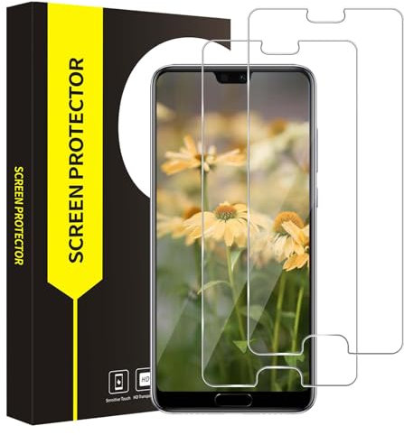 Bodyguard 2 Stück Schutzfolie für Panzerglas für Huawei P20 Displayfolie, 9H Härte Kratzfest Schutzglas, 2,5D Halbbildschirm Blasenfreie, Sensible Berührung, HD Klar Huawei P20 Displayschutzfolie