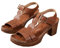 Stivali da donna, taglia grande, larga, comodi sandali estivi da donna, punta aperta, tacco spesso, con fibbia, stile casual, per uso con scarpino nero aperto, marrone, 43 EU