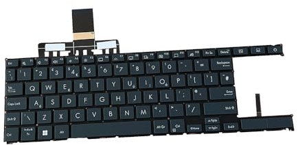 RTDPART Laptop Keyboard For ASUS Zenbook Duo 14 UX482E UX482EA UX482EAR UX482EG UX482EGR United Kingdom UK Blue Without Frame