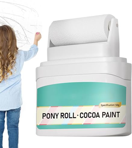 Rotolo Di Vernice 50g-Vernice A Parete A Base D'acqua Ad Asciugatura Rapida Per Il Restauro | Kit Rullo Di Vernice all in-, Vernice Di Ritocco Bianco Per Arte Dei Graffiti, Manutenzione Del