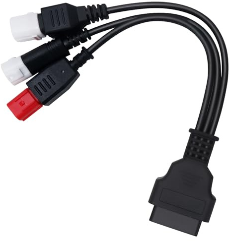 Umelee Cavo Adattatore Diagnostico OBD2, 3 Pin 4 Pin 6 Pin a 16 Pin, 3 in 1 Adattatore OBD-II per Diagnostico Motociclette, Compatibile per Yamaha/Honda Euro5 Moto