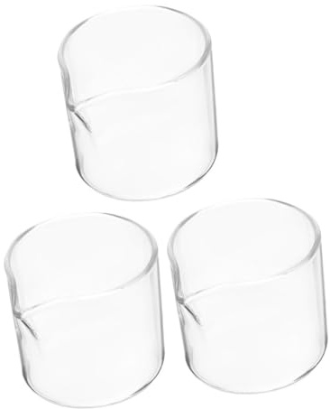 MOTHNUR 3 piezas Jarra Pequeña de Vidrio para Leche Lechera para Café y Crema para Hogar y Cafetería