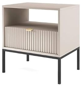 Arthauss Nova Compact Cabinet – Cashmere W54 x H56 x D39 cm | Stylish Storage with Drawer & Open Compartment