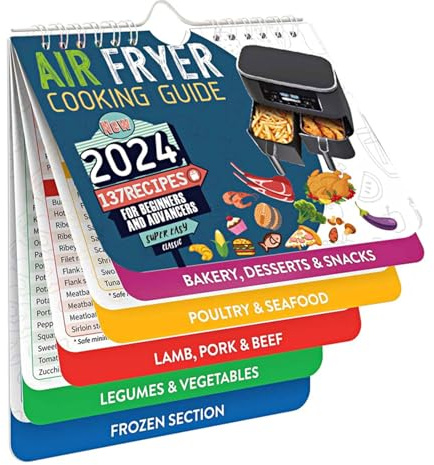 Air Fryer Cheat Sheet Magnets 137 Popular Food Airfryer Cookbook Air Fryer Recipe Book Airfryer Accessories Cooking Guide for Hot Air Fryer Cooking Guide Booklet for Beginners