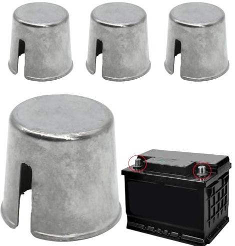 4Pcs Battery Post Repair Shims, Converter Lead Cap Sleeves, Rust-Proof and Wear-Resistant Terminal Covers, Car Battery Terminal Covers for Positive or Negative Posts