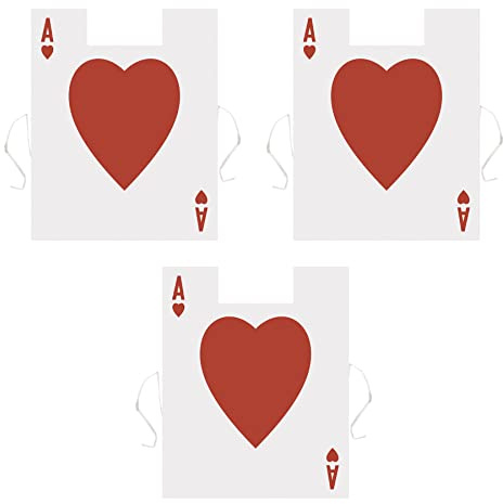 Beistle 60042, 3 Piece Plastic Card Suit Vests, Paper, Red/White