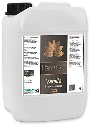 Idrobath Fragancia aromática de vainilla concentrada, 5 l – Perfumes para sauna, baño turco y hammam.