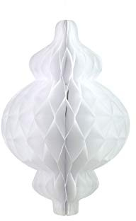 Creativery 1 Wabenball Figur Laterne 25cm (weiß 029) // Honeycomb Hängedeko Raumdeko Geburtstag Party Feier
