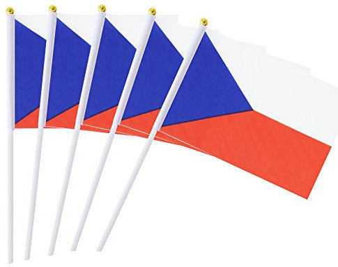 Art Girl 25 Small Country Hand Flagge 8.2 x 5.5'',11.8 Czech Republic