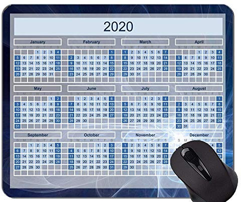 Kalender für 2020 Jahre Spiel-Mausunterlage, Bunte Mausunterlagen