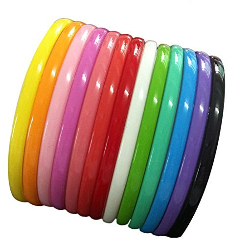 13 Stücke Kunststoff-Stirnbänder mit Zähnen für Mädchen 8mm Dünne Haarbänder für Kleinkinder, Kinder, Frauen