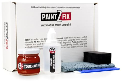 PAINT2FIX S3H Pure Red/Rojo Emocion - Pintura de Retoque | Compatible con Seat Reparación de Arañazos