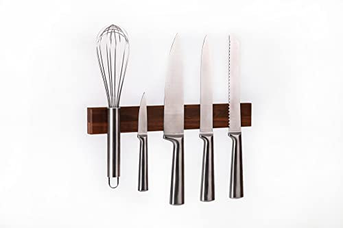 GZ-Design Premium Messerleiste - Magnetleiste - Messerhalter - Holz - Made in Germany (Nussbaum)