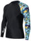 HUGE SPORTS Herren Spleiß Rashguard Langarm Rash Guard Shirt Wasser alle Outdoor Aktivitäten Surfen Schwimmen Tukan L