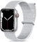 Maledan Nylon Cinturino Compatibile con Apple Watch, Regolabile per iWatch Series 9 8 7 6 5 4 3 2 1 SE, 38mm/40mm/41mm Bianca