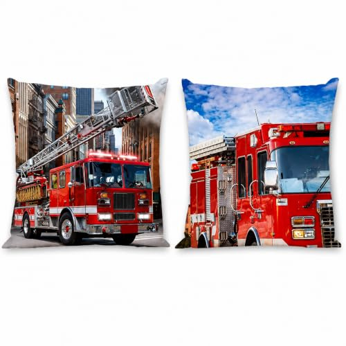 Feuerwehrauto Kissenbezug 40 * 40 cm