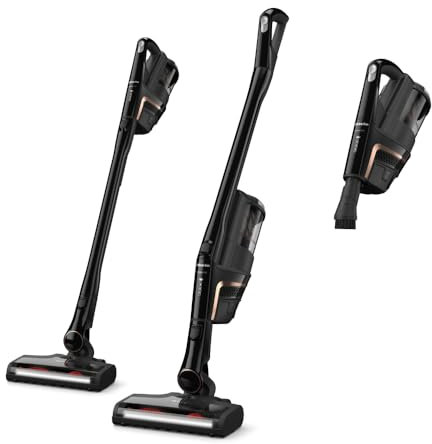Miele Triflex HX2 Cat & Dog–Akku-Staubsauger ohne Beutel mit LED Licht,HEPA Lifetime Filter,kompakte Elektrobürste für Tierhaare und 60 Minuten Laufzeit– 322W,0.5 l,28 x 129.7 x 26 cm,Obsidianschwarz