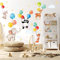 TOARTI 47 Stück Wandaufkleber Kinderzimmer Tiere,Tier Wandsticker,Aquarell Wandsticker Babyzimmer,Ballon Wandaufkleber Tiere,DIY Fuchs Hase Wandaufkleber für Junge Mädchen Schlafzimmer Wanddeko
